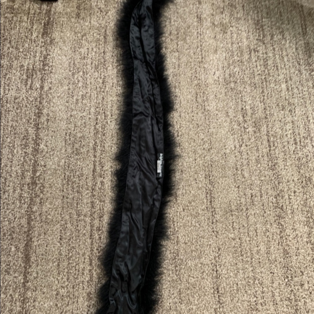 100% fur- Scarf-Fur- 100% ostrich feathers, plumes, stole, boa, collar, black - Picture 6 of 11